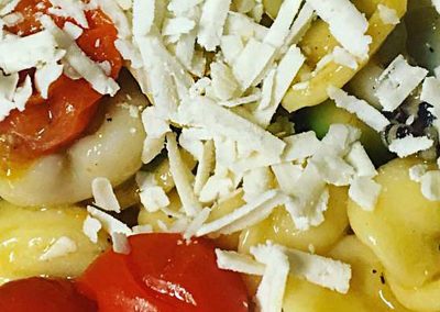 Orecchiette Seppie, Zucchine, Pomodoro Fresco e Ricotta Salata