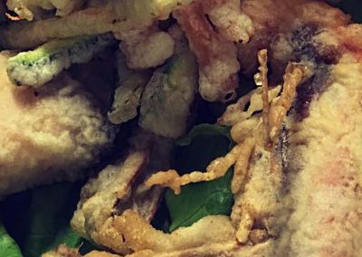 tempura di pesce e verdure